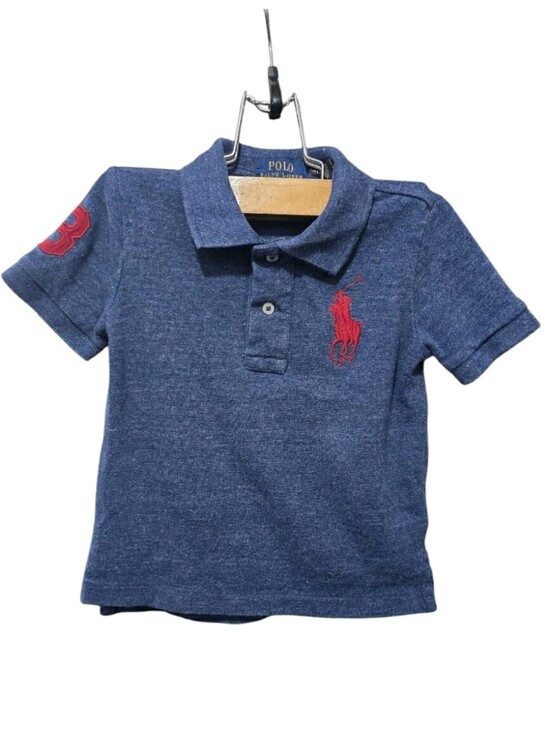 Polo Ralph Lauren Other - Kids Polo Ralph Lauren Boys Blue Polo Shirt Embroidered Big Red Pony Kids Sz 2T